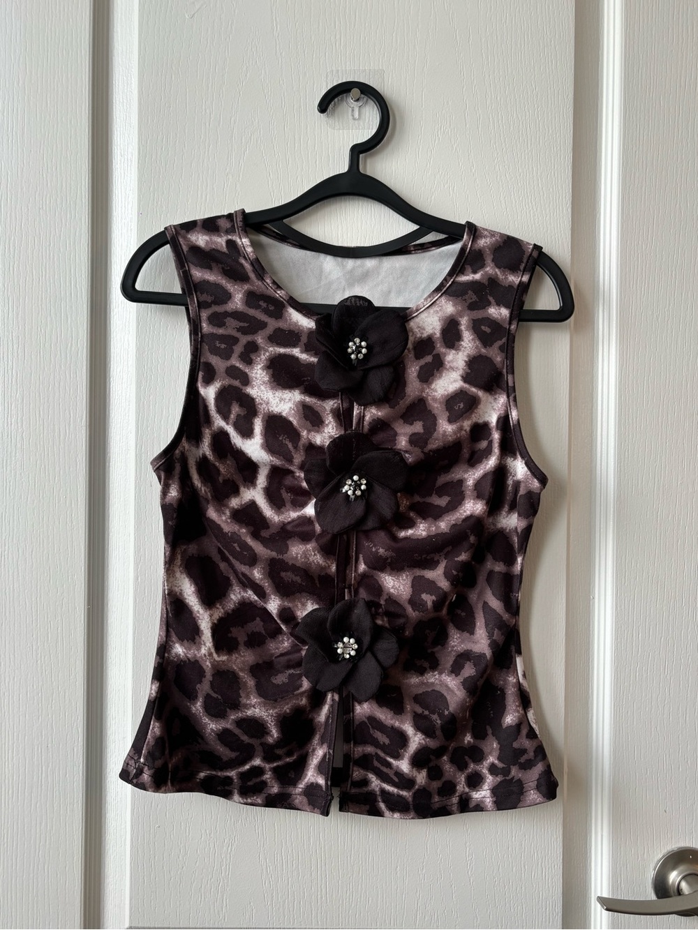 Sleeveless Leopard Print Top